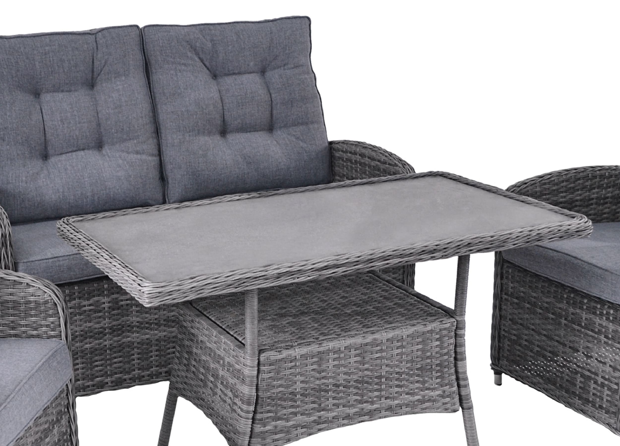 Lounge Set "Bailado" omega grey,4tlg.mit