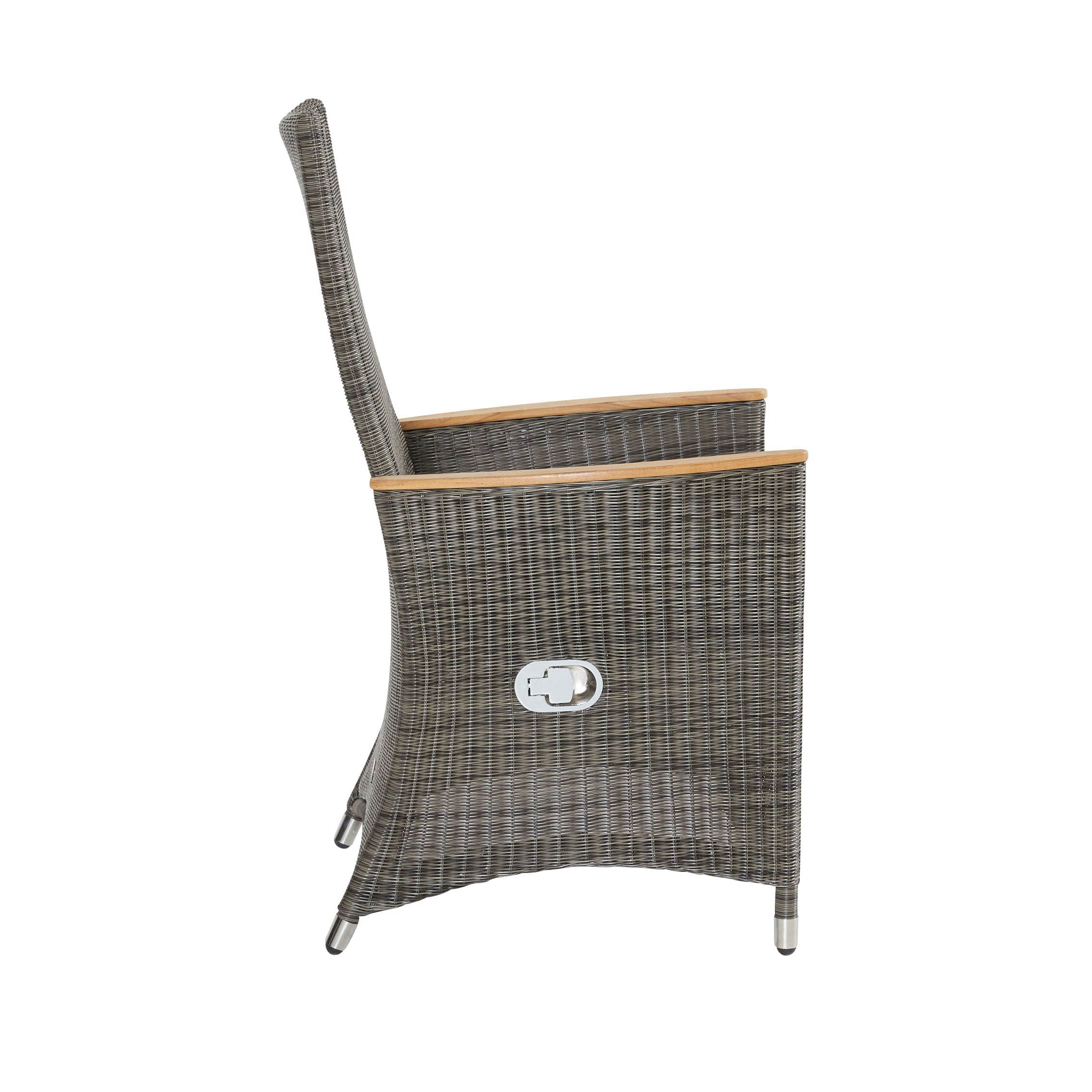 Chelsea Pos.stuhl m/Teakarml.,grey/black neu