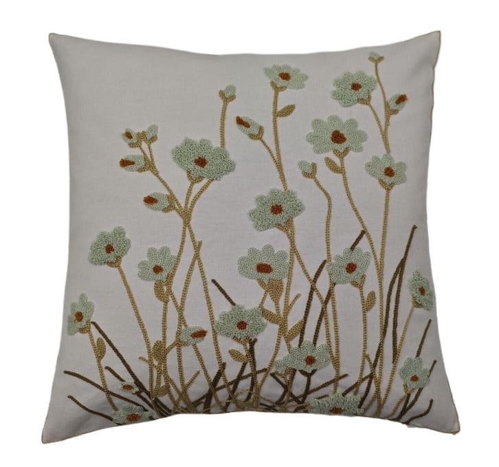 Kissen BW Mix Blumen blau 45x45cm