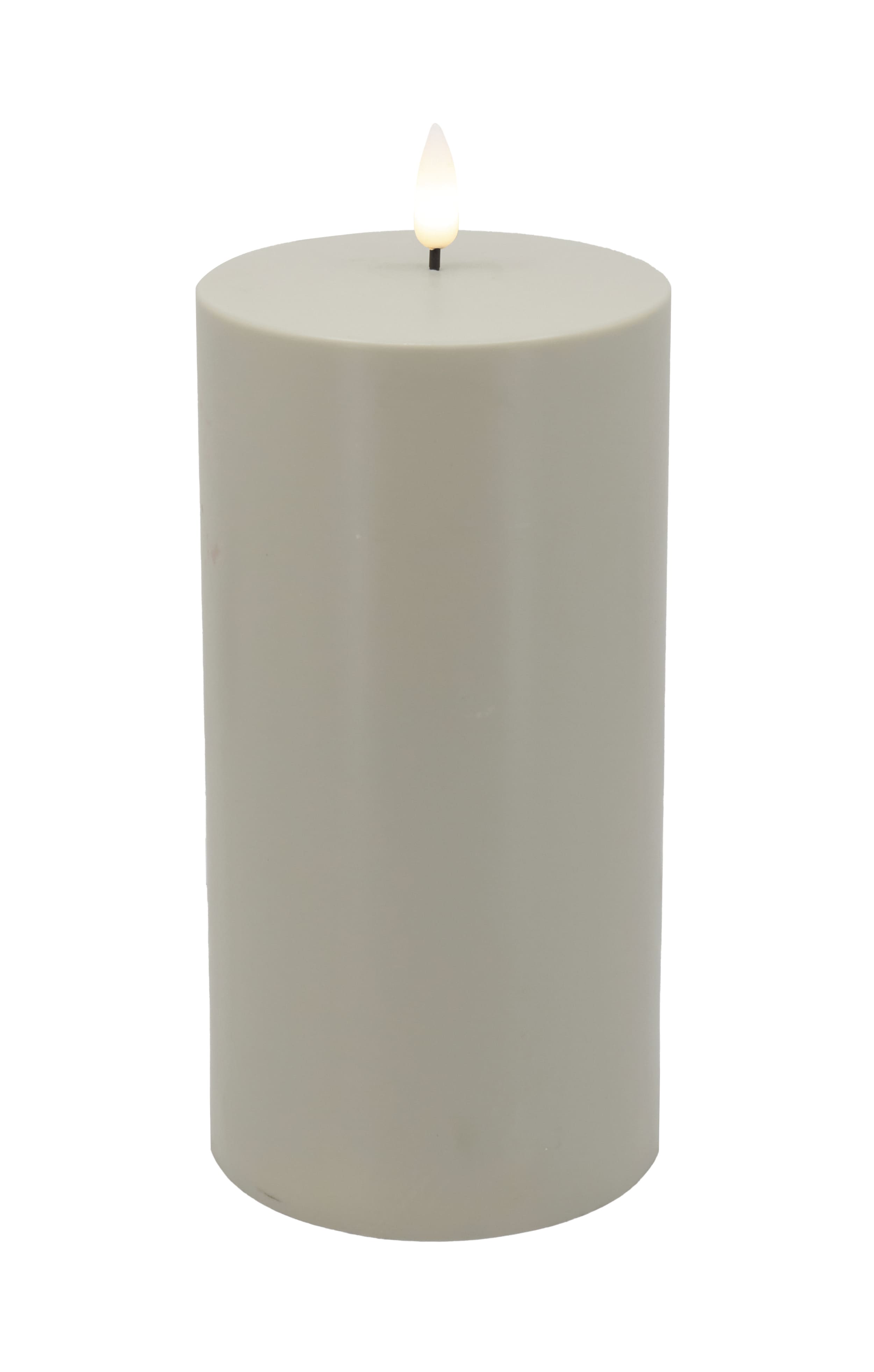 Solar Stumpenkerze Garden sand 7,5x20