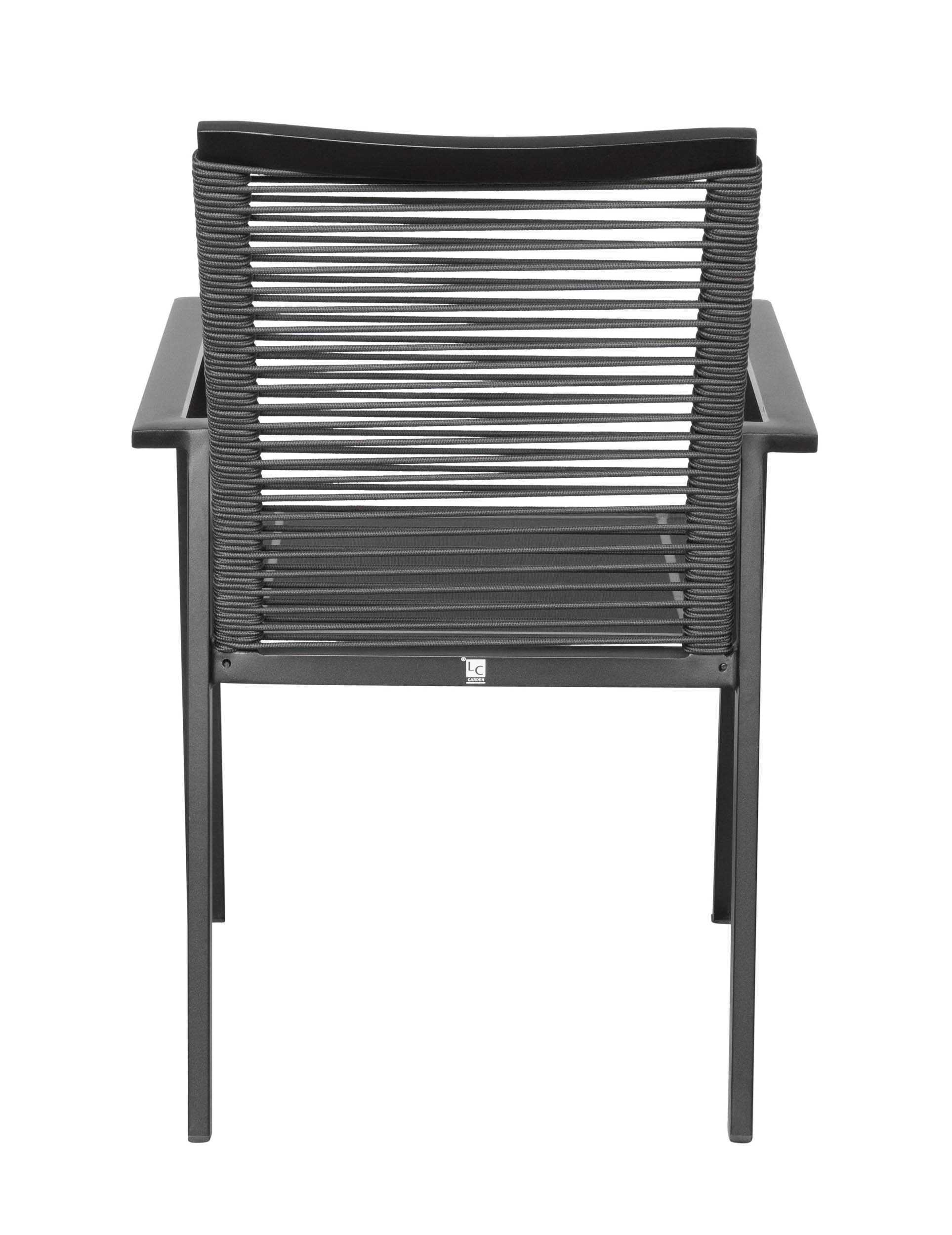 Stapelstuhl "Kumaso" schwarz ohne teak