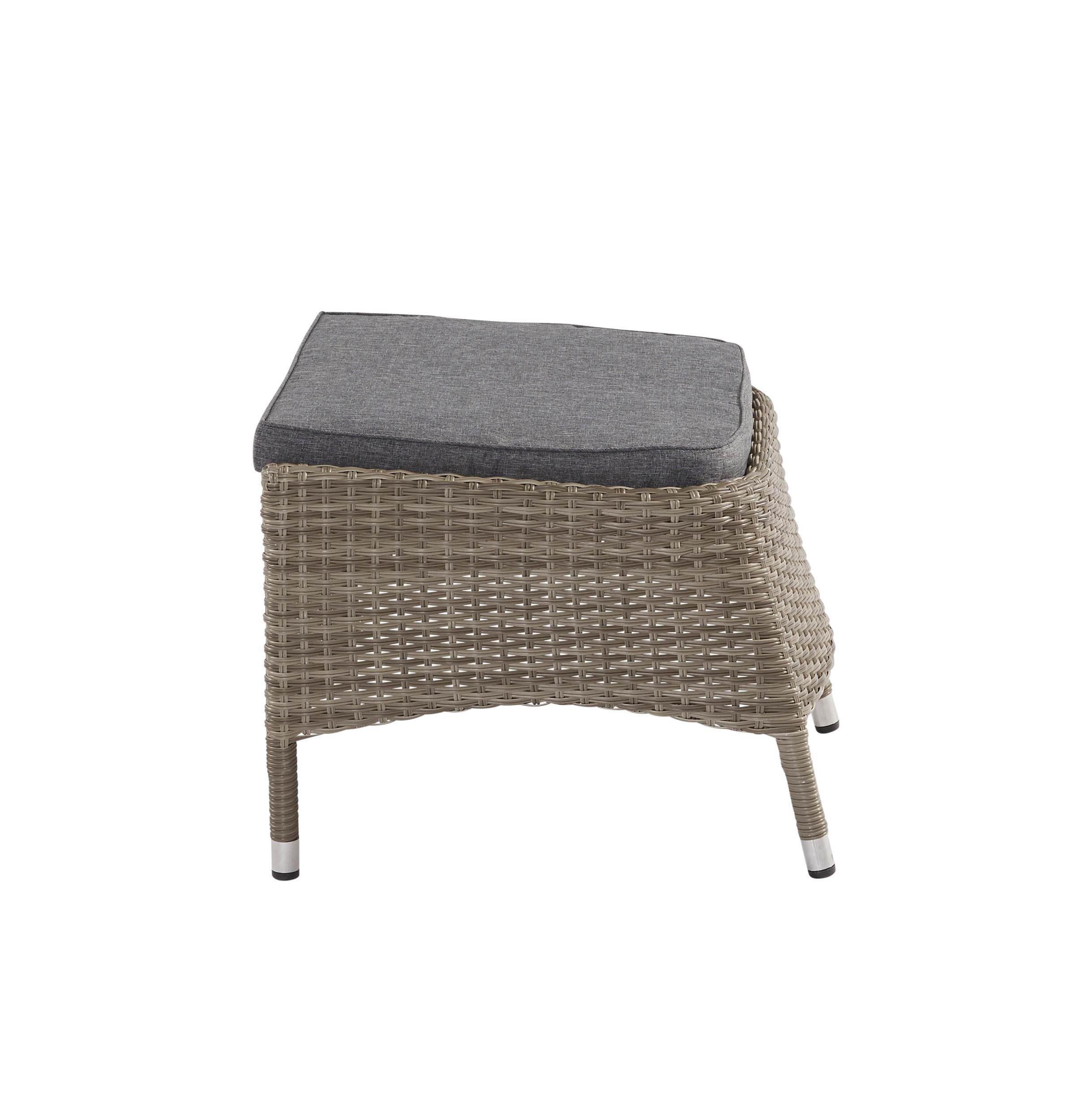 Dining Hocker "Roma" grau, inkl. Kissen