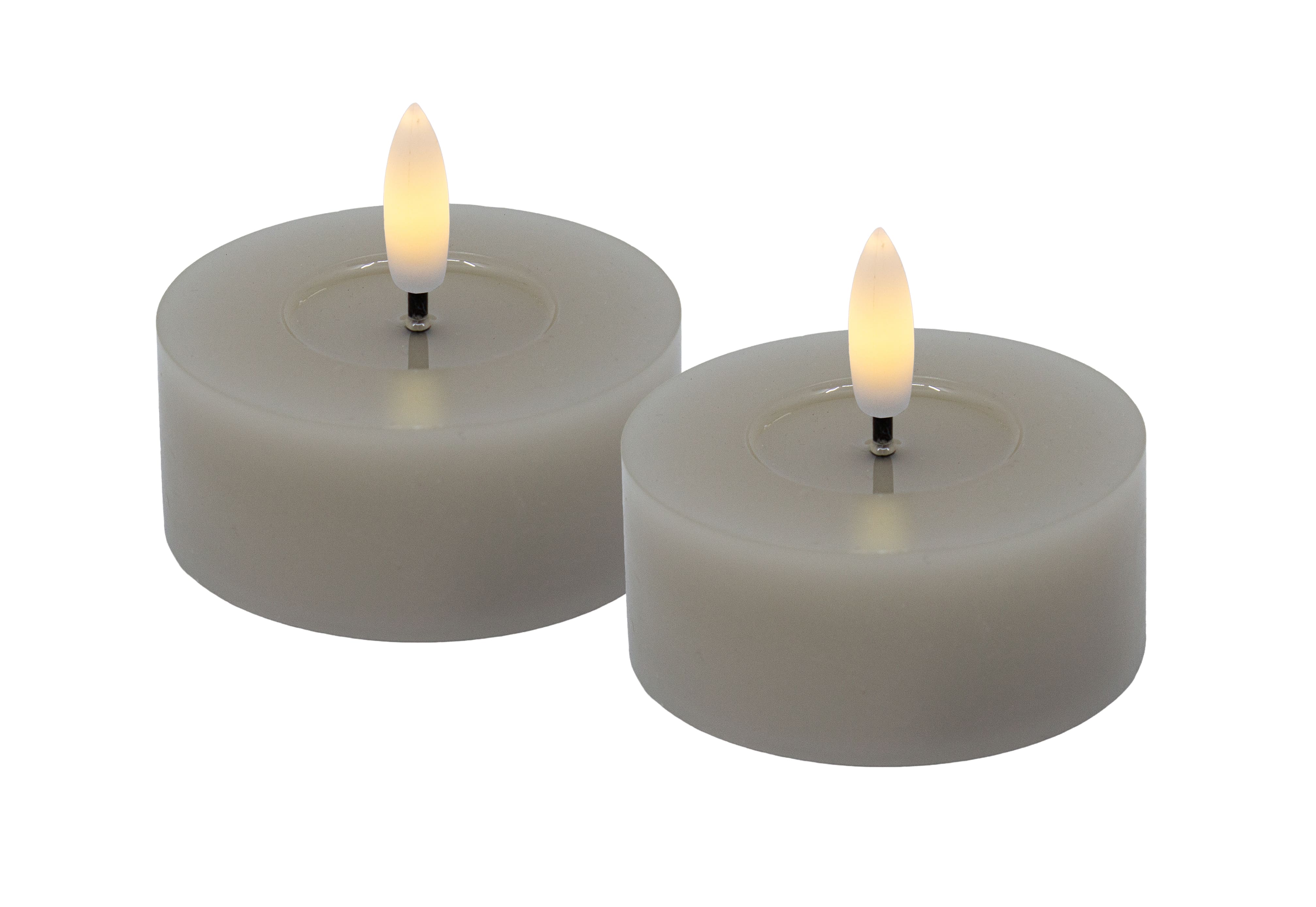 LED Teelicht Set sand smooth 6,8x3