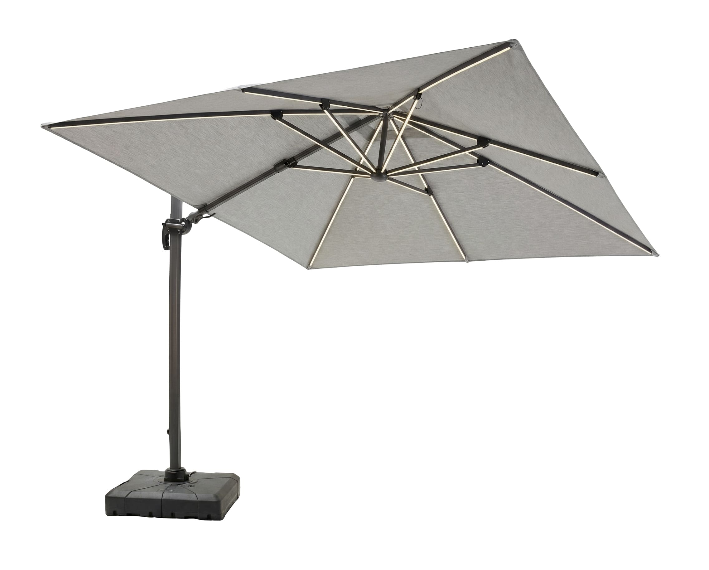 Ampelschirm "", 300cm, hellgrau solar