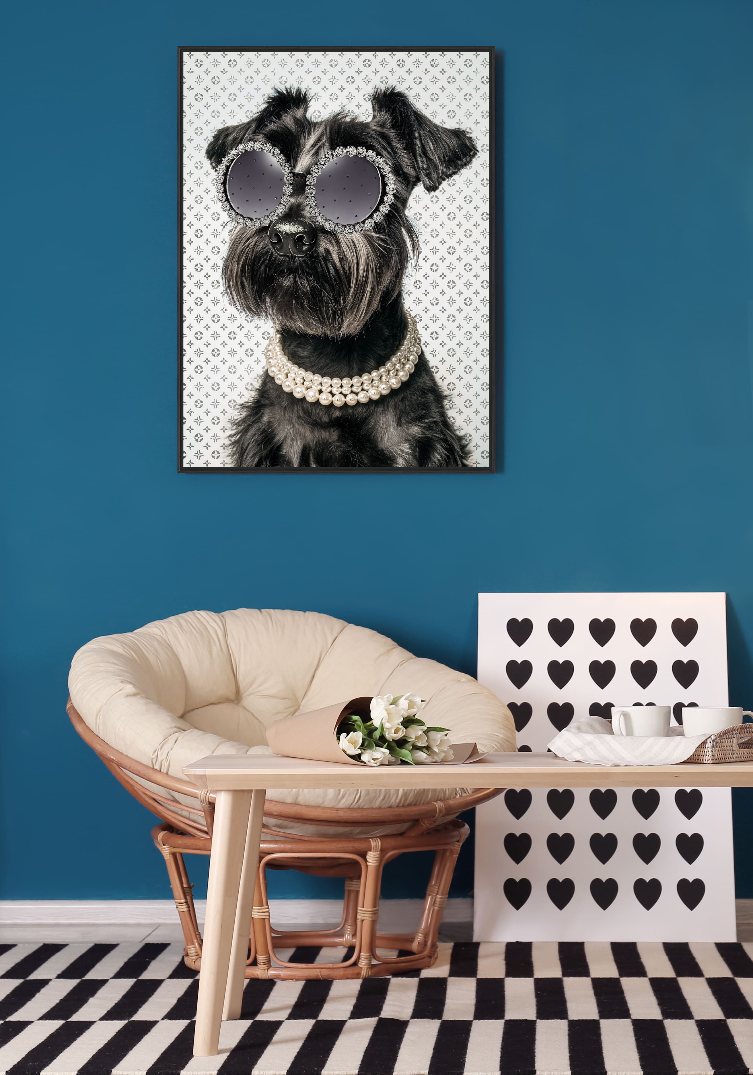 Wandbild Frame Terrier 60x80cm