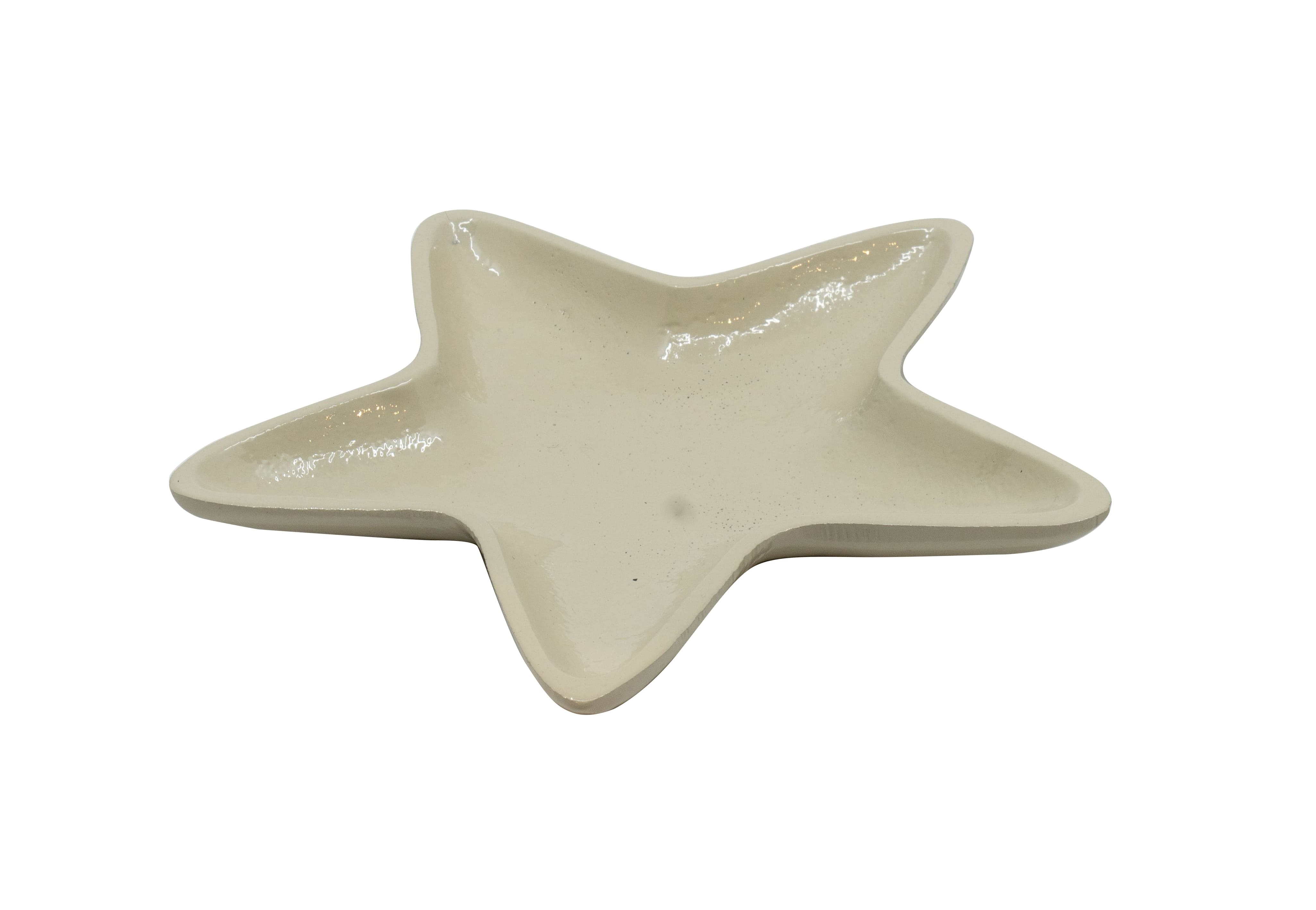 Kerzenteller Alu Stern taupe 19x19x3cm