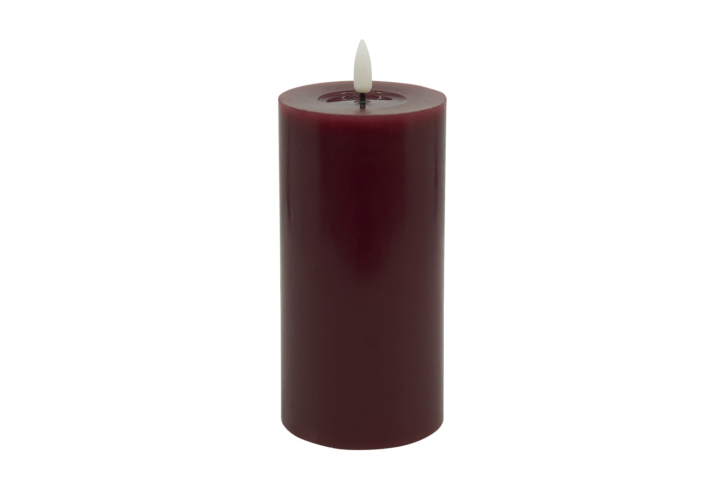 LED Stumpenkerze berry smooth 7,5x15cm