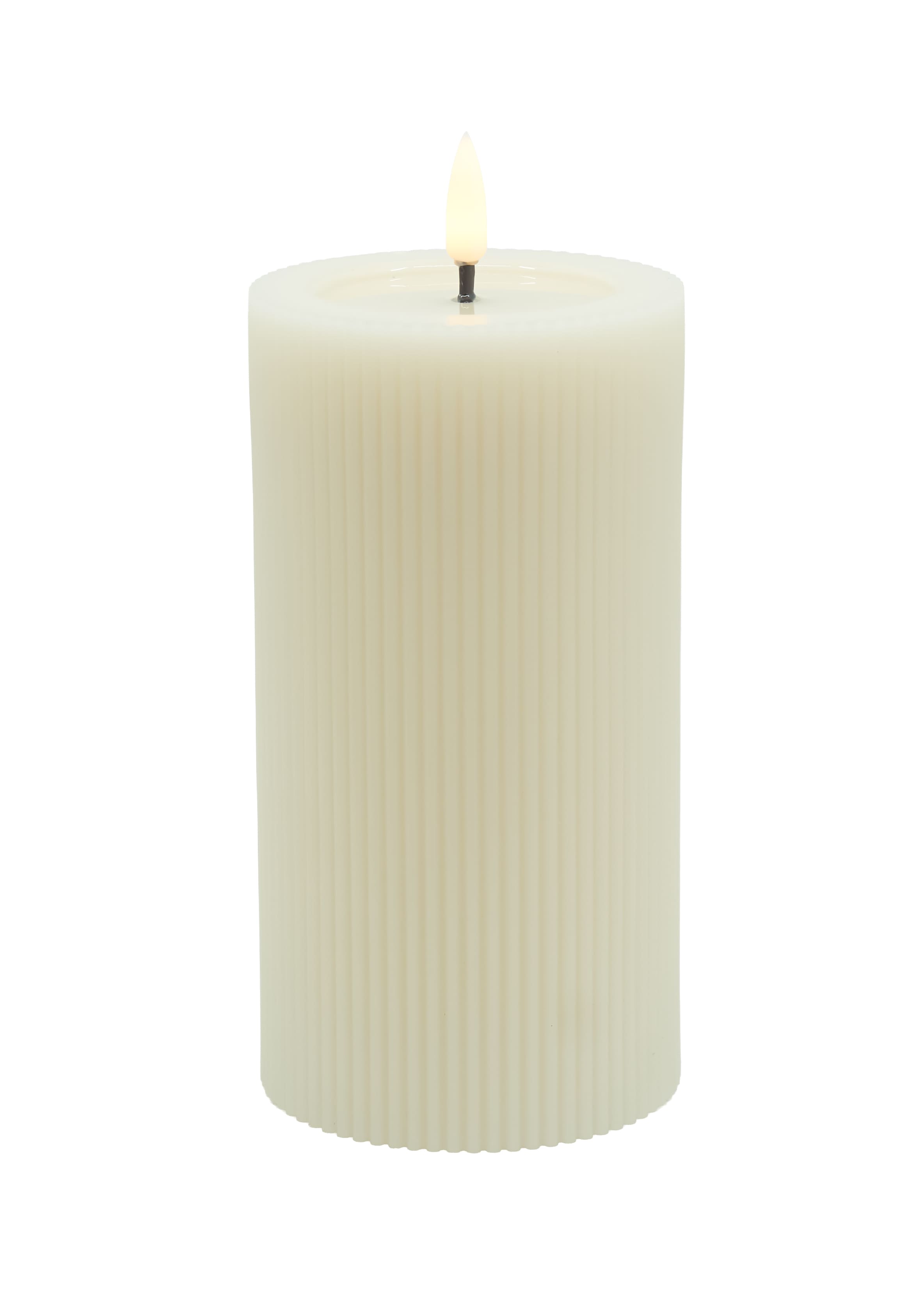 LED Stumpenkerze summer cream 10x20