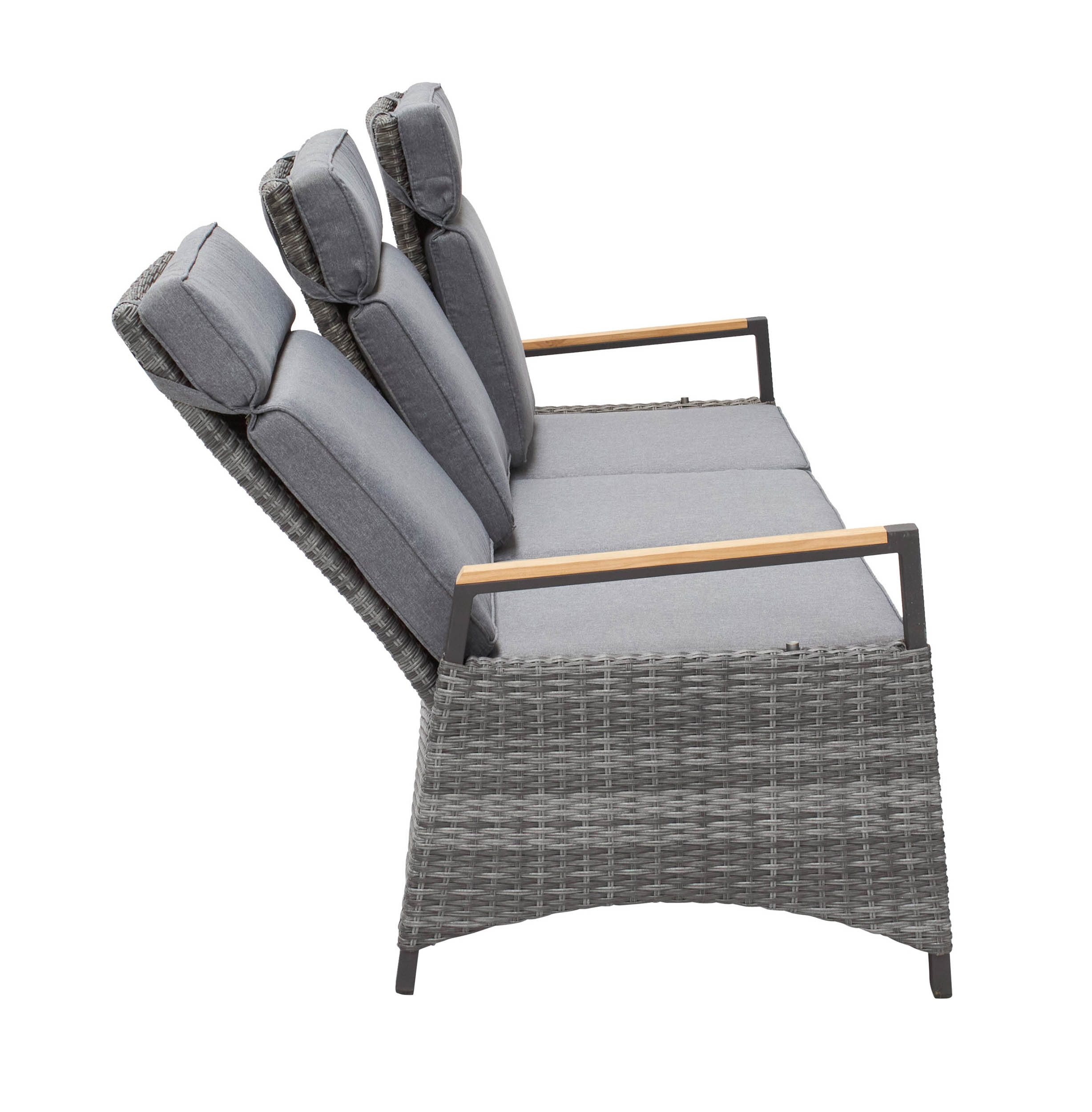 Living Sofa "Keramo" 3-Sitzer m. Teak