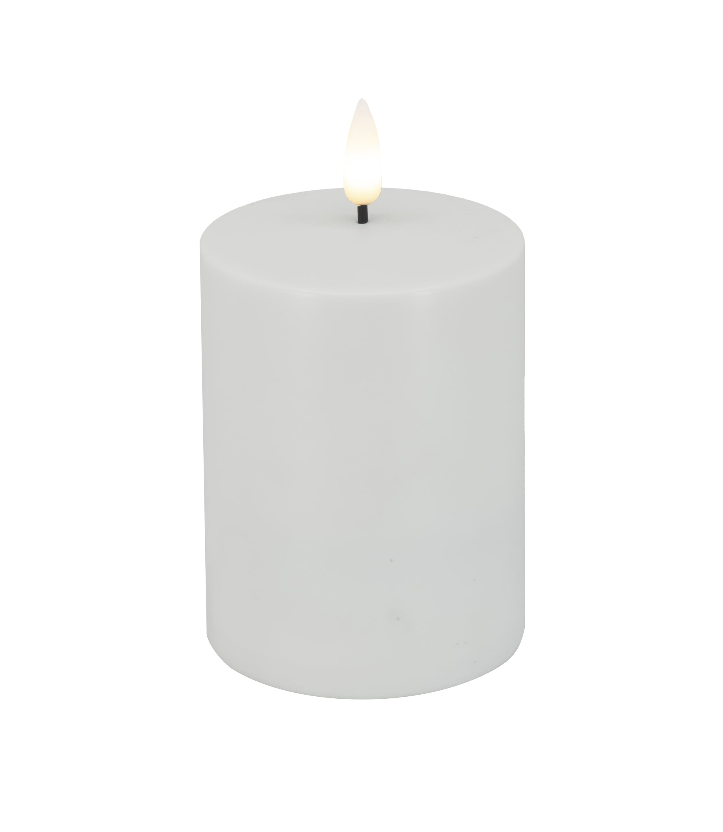 Solar Stumpenkerze Garden white 7,5x10