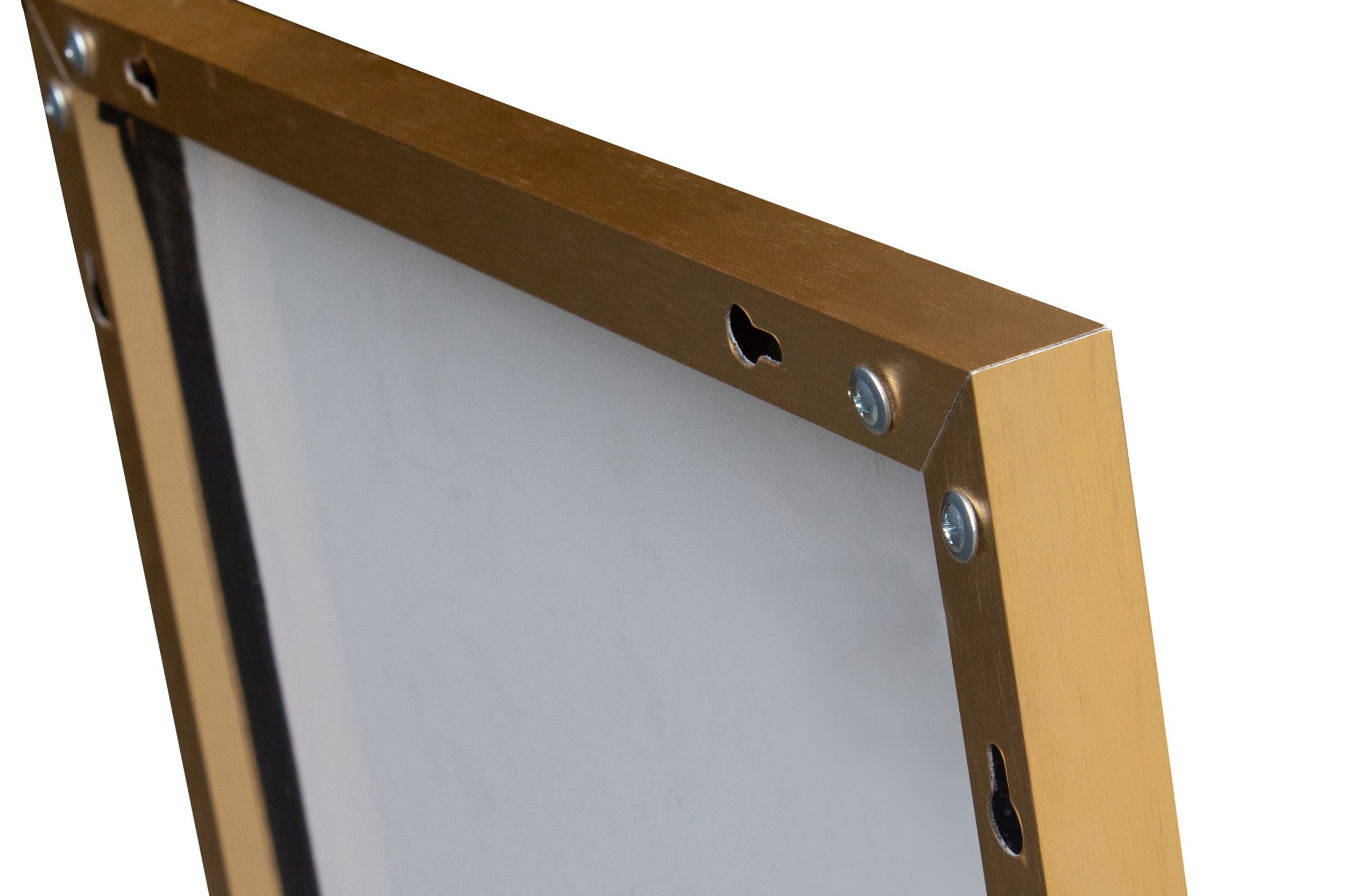 Wandspiegel Aluminium mit minimalistischem freistehenden Rahmen gold 140x40cm