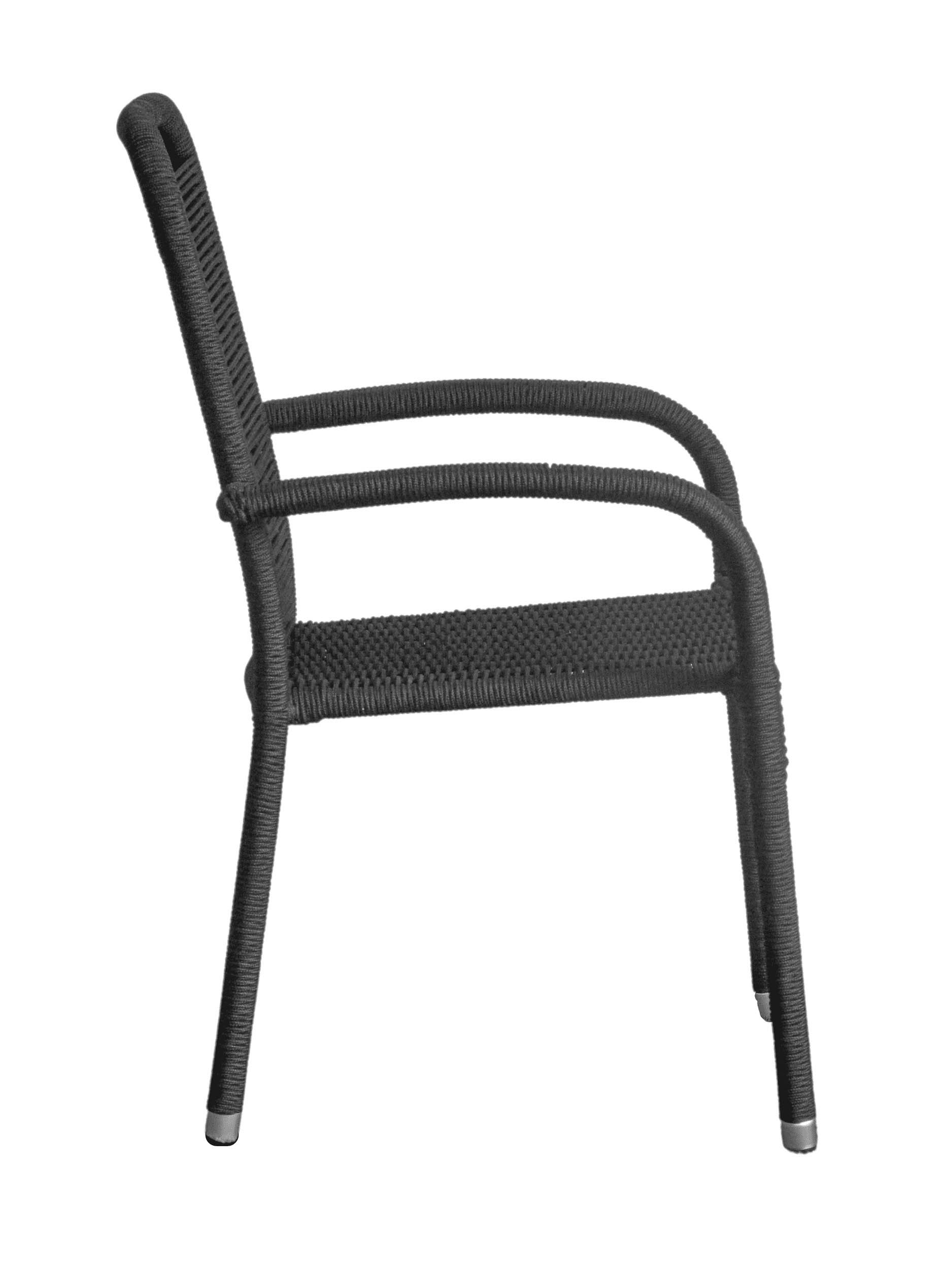 Stapelstuhl "Romano" schwarz