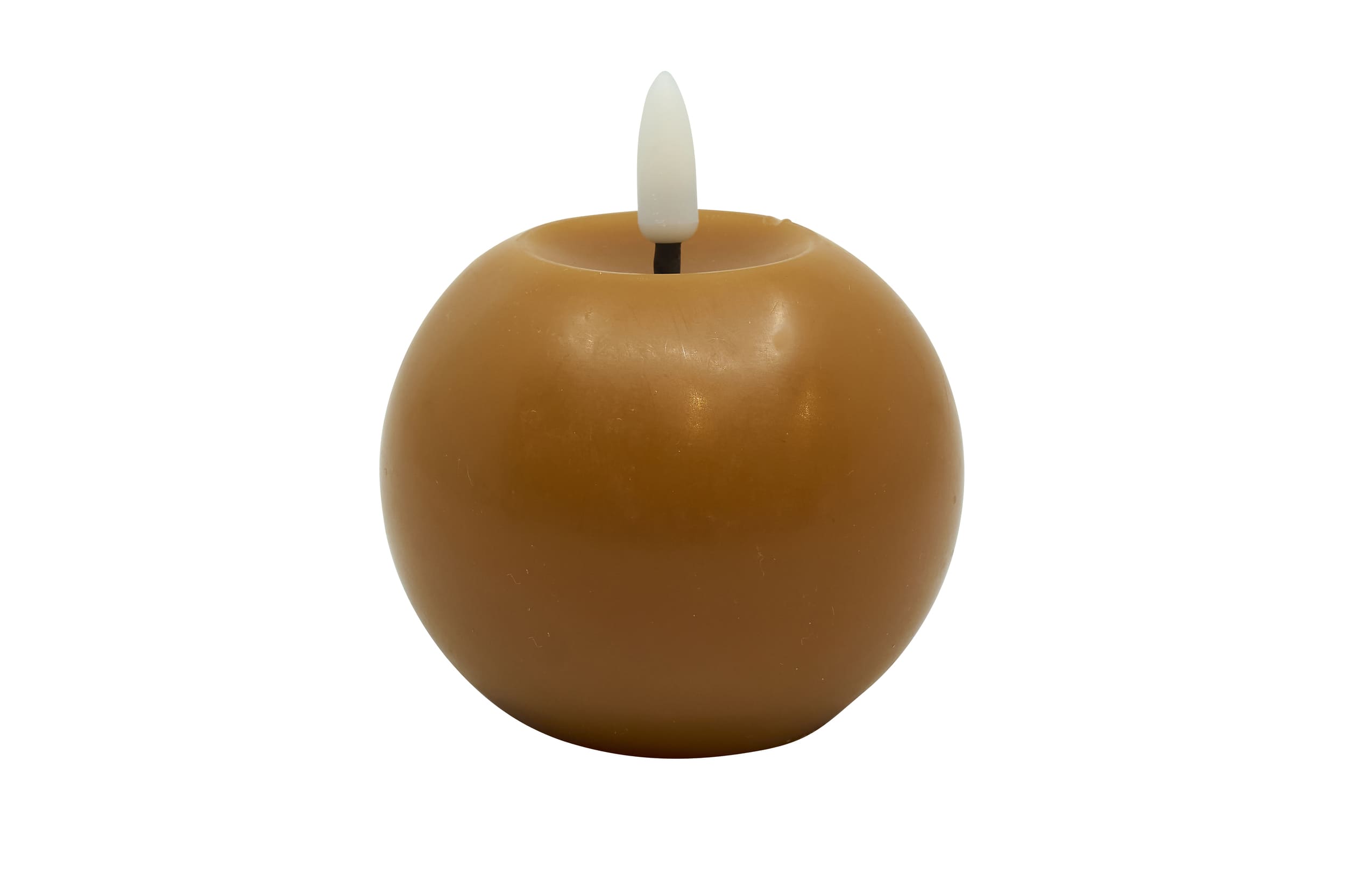 LED Kugelkerze caramel smooth 8x7cm