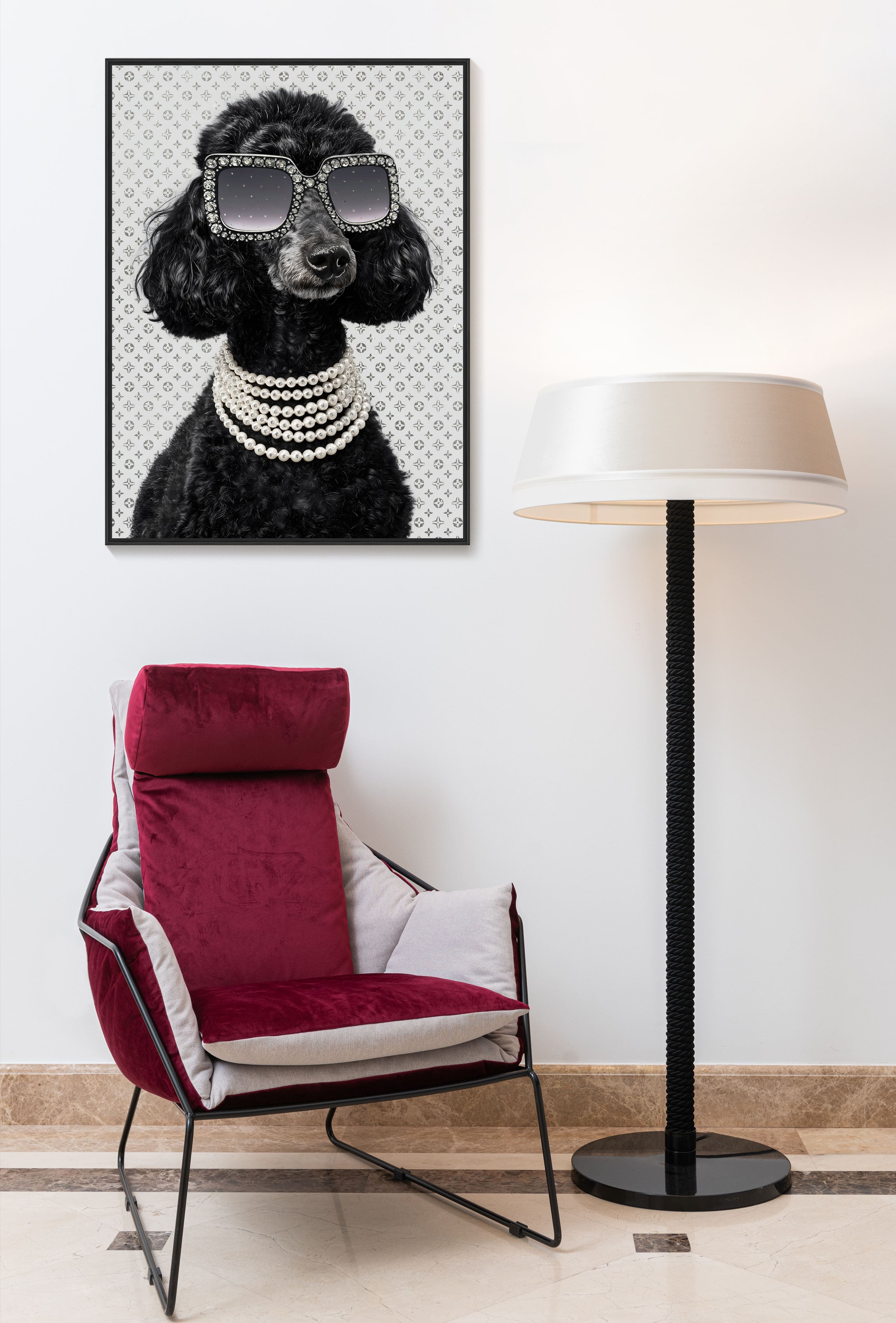 Wandbild Frame Poodle 60x80cm