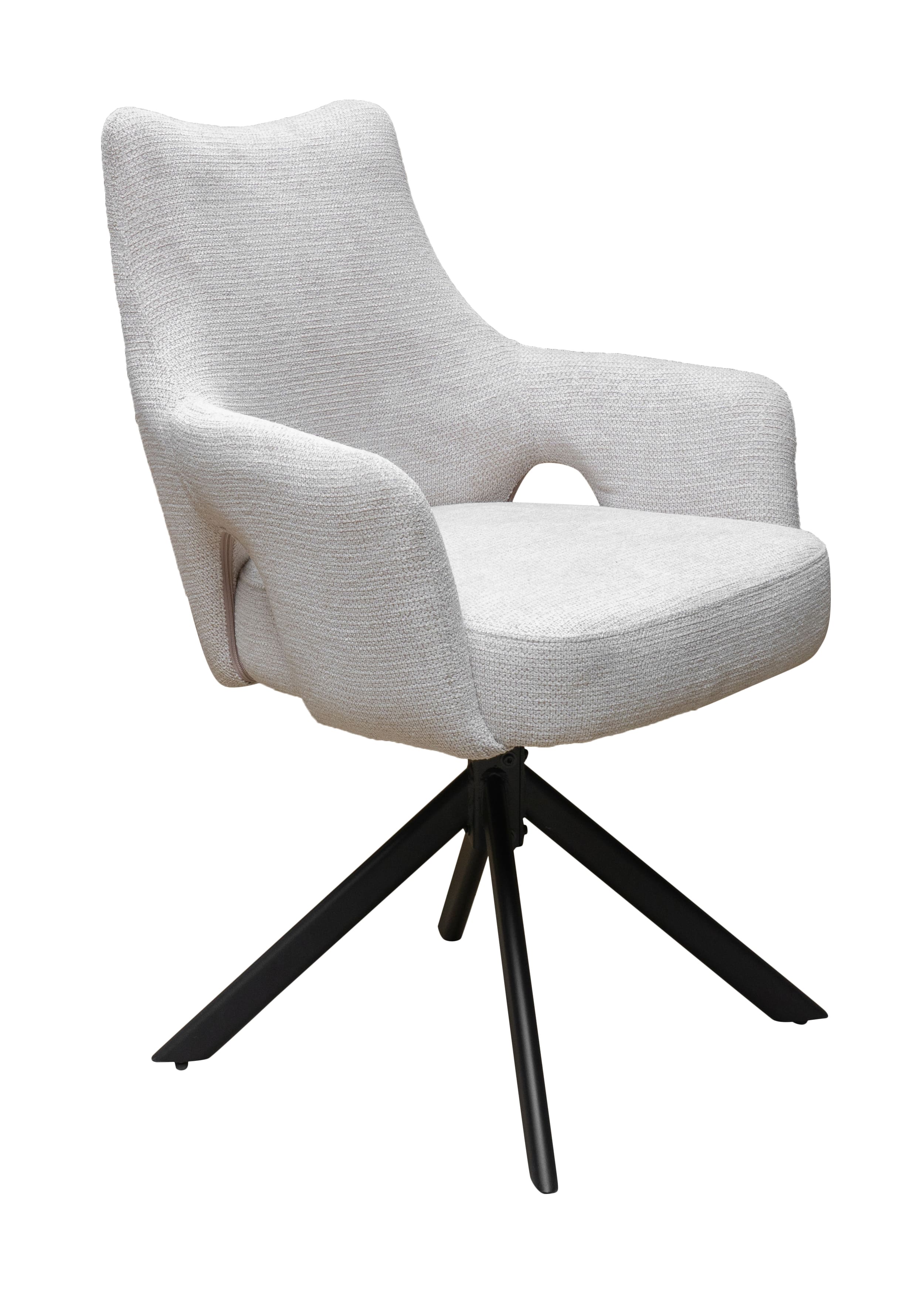 Drehstuhl Livrono Webstoff creme 62x60x85cm