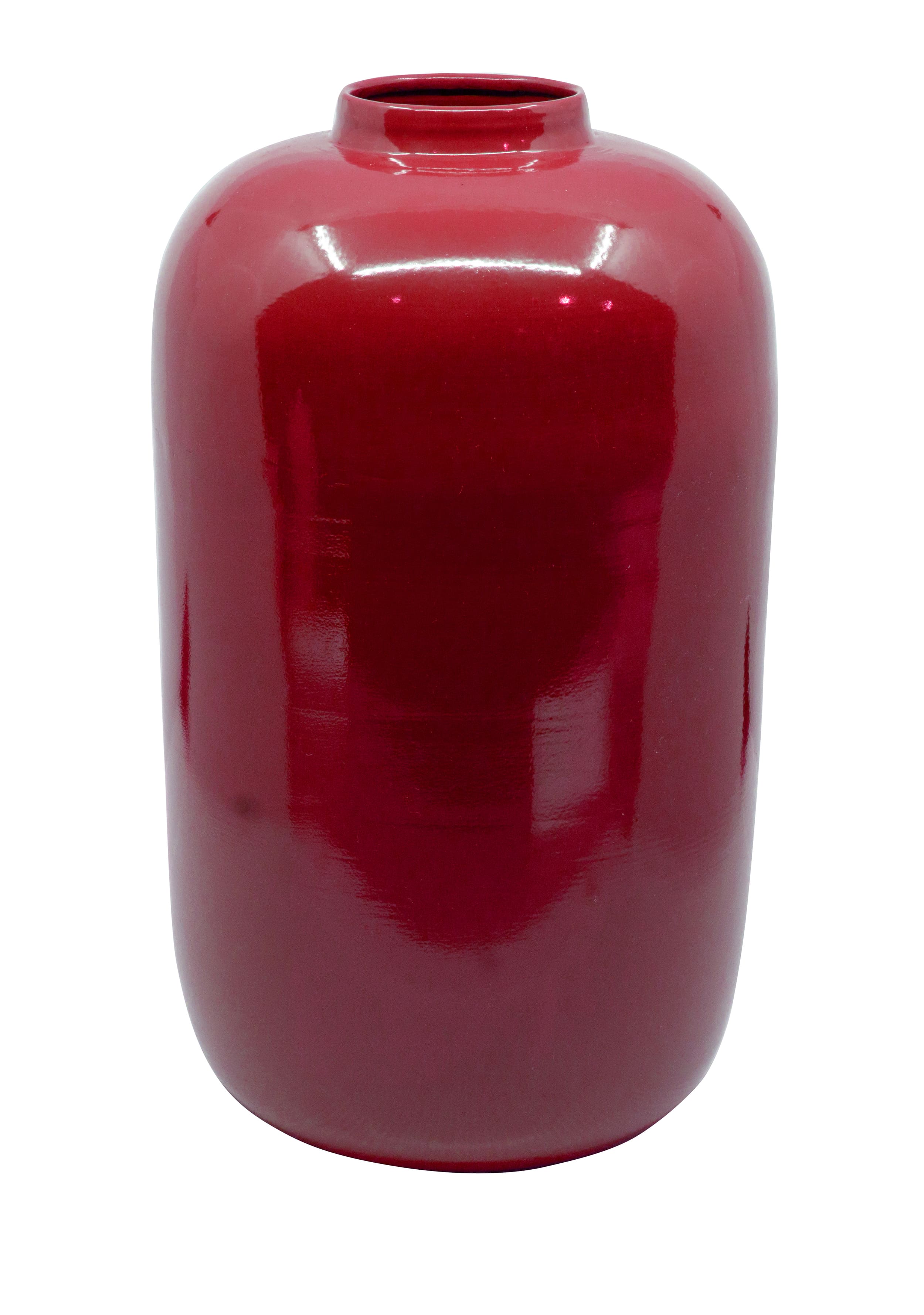 Vase Eisen uni beere 18x18x32cm