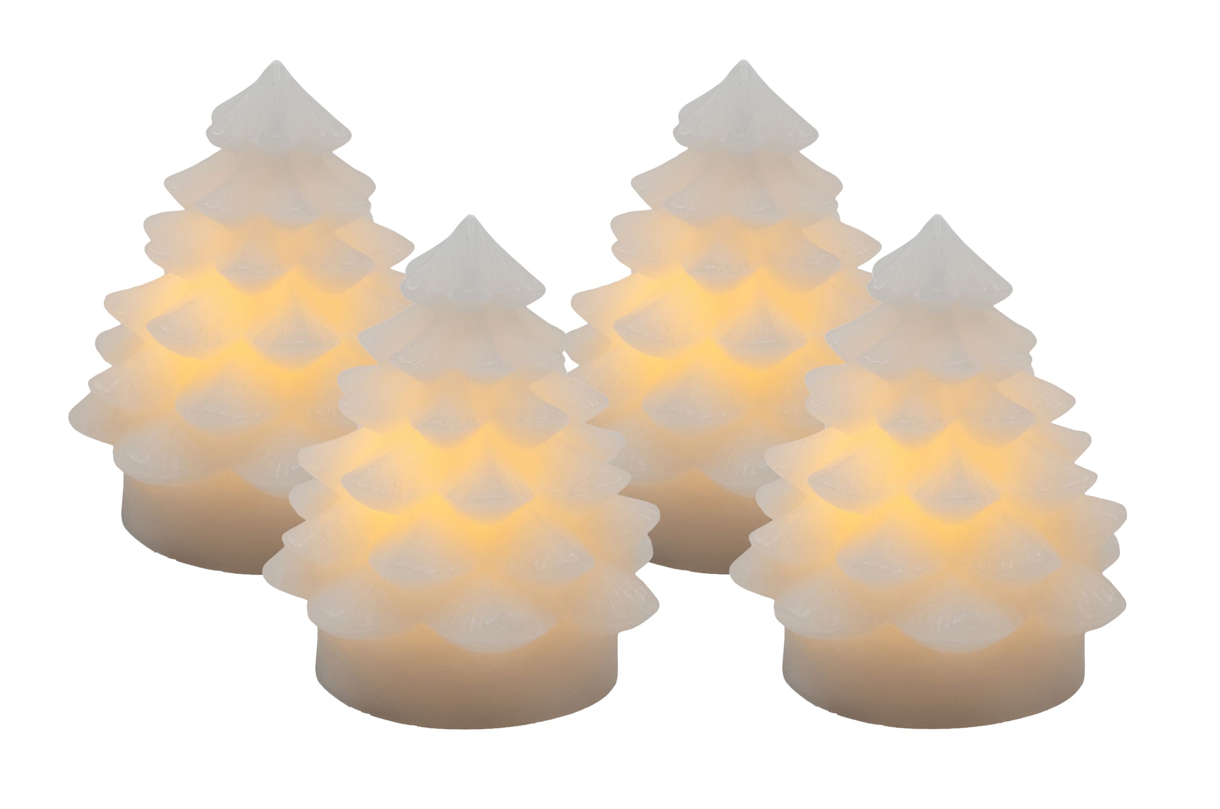 mini Tannenbaumkerze 4S innenleuch white
