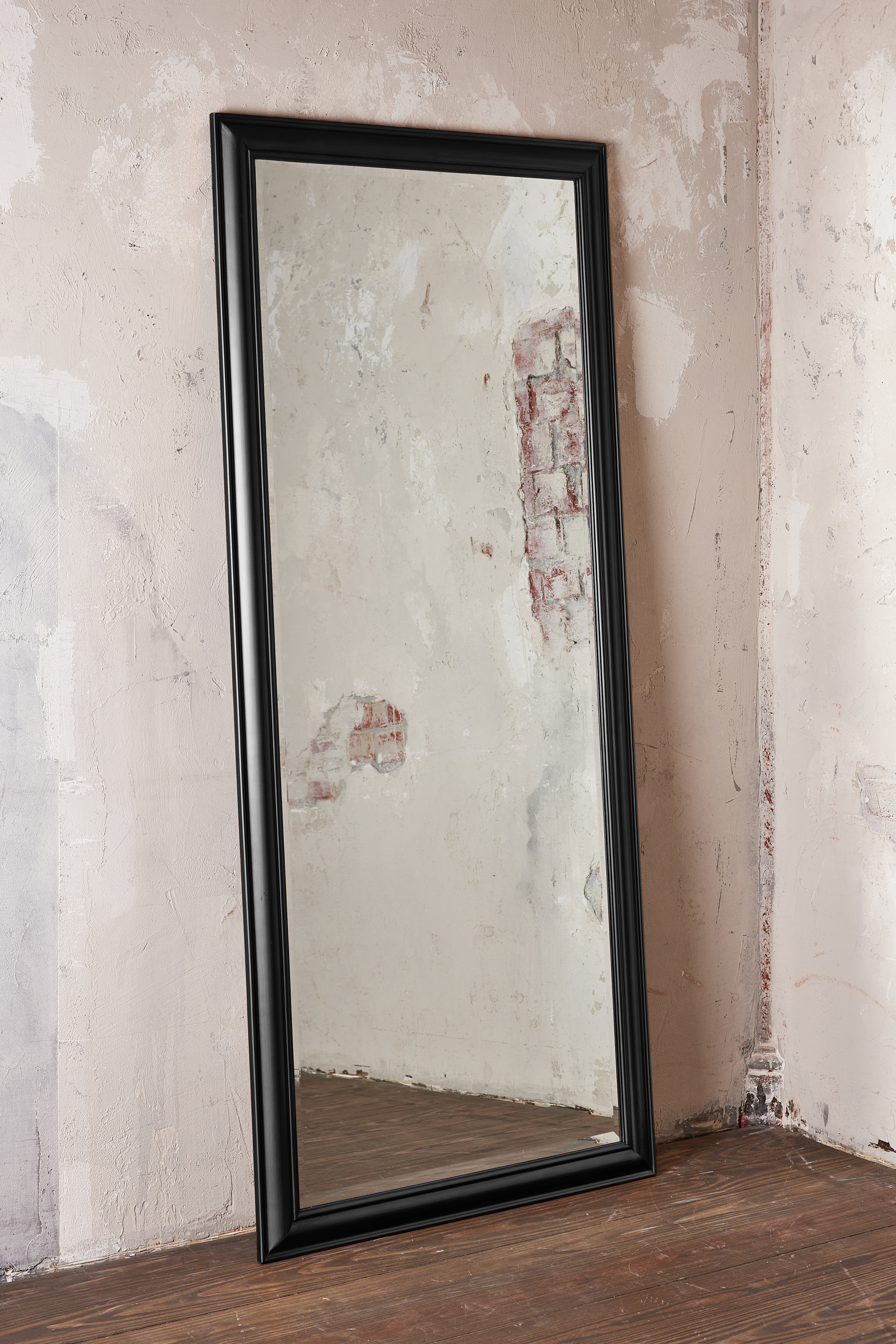 Wandspiege schlicht schwarz 80x180cm